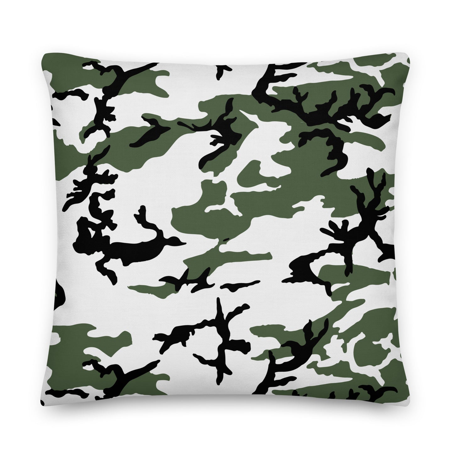 Three-Color Snow Camo 22" Throw Pillow