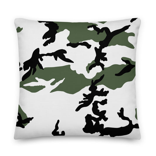 Three-Color Snow Camo 22" Throw Pillow