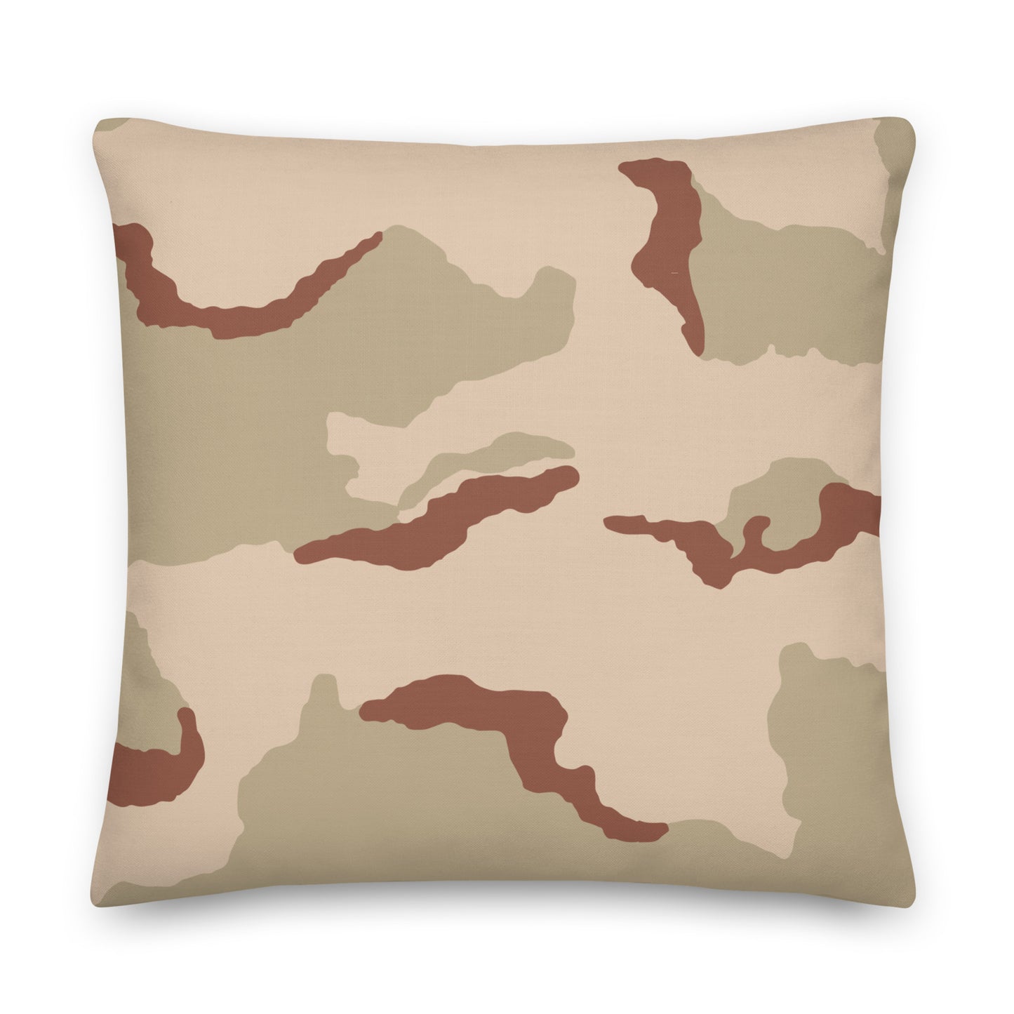 Three-Color Desert Camo 22" Throw Pillow - Concealing Coloration