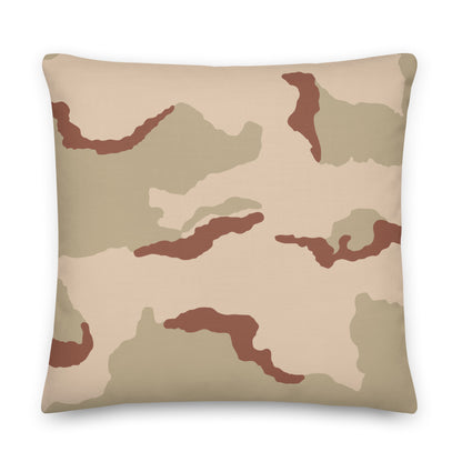 Three-Color Desert Camo 22" Throw Pillow - Concealing Coloration