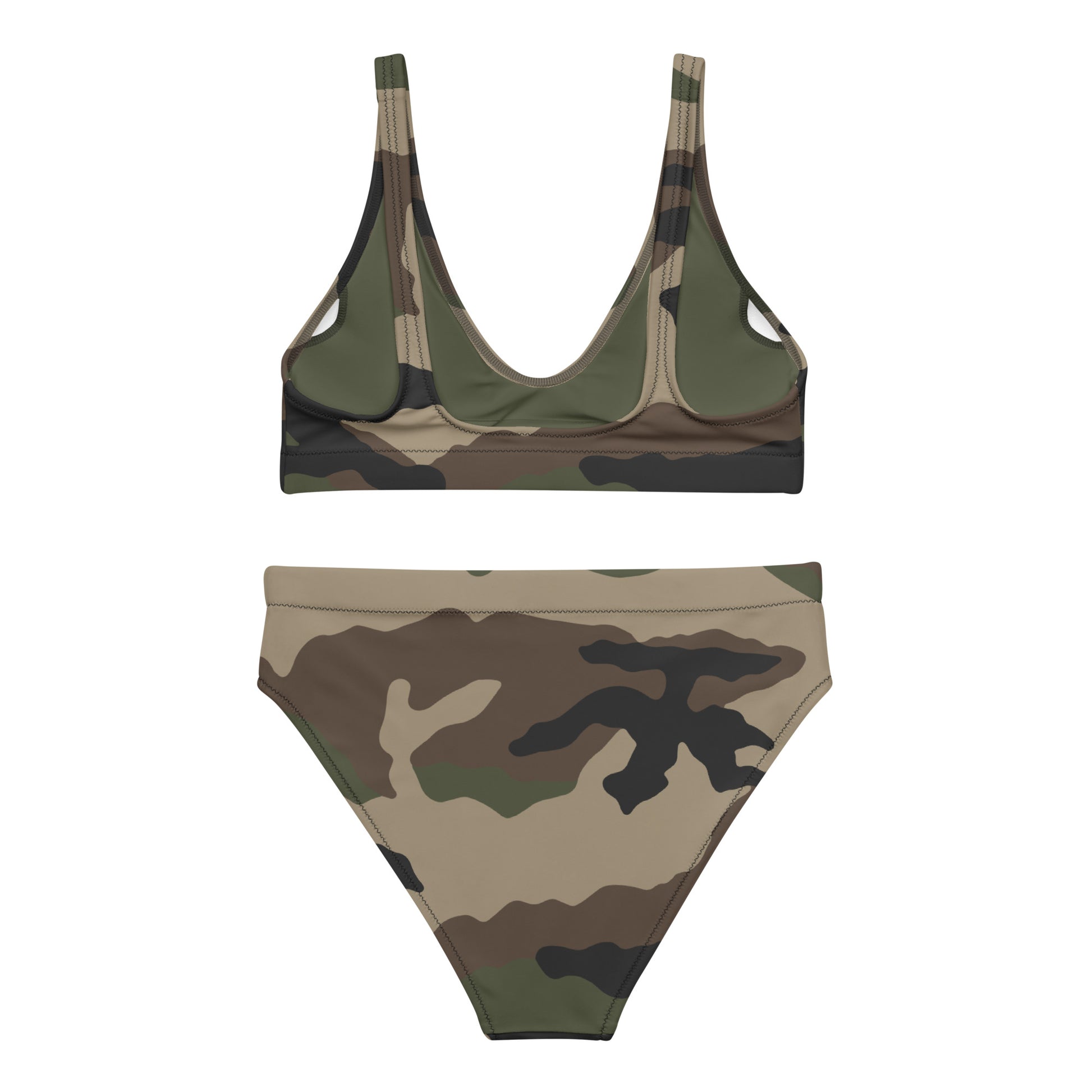 Centre-Europe Camo High-Waisted Bikini Set