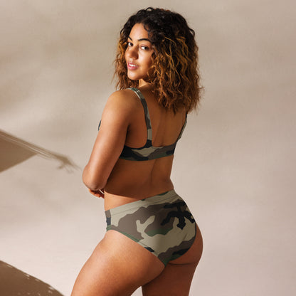 Centre-Europe Camo High-Waisted Bikini Set