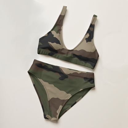 Centre-Europe Camo High-Waisted Bikini Set