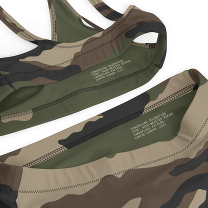 Centre-Europe Camo High-Waisted Bikini Set