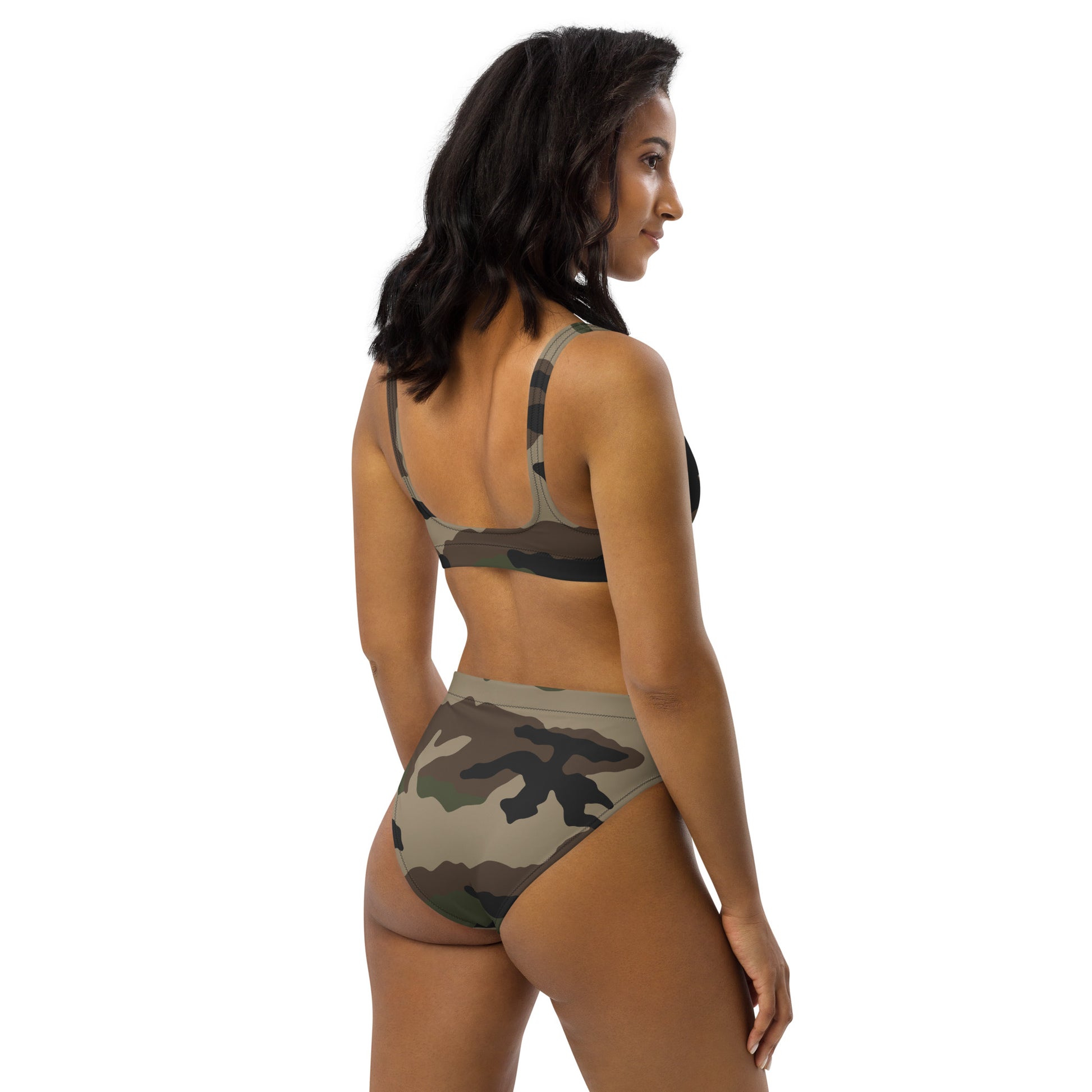 Centre-Europe Camo High-Waisted Bikini Set