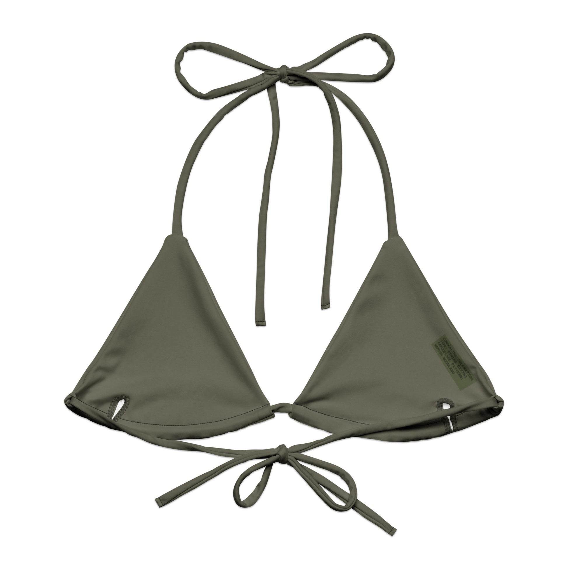 Kamysh Woodland Camo String Bikini Top _ Concealing Coloration