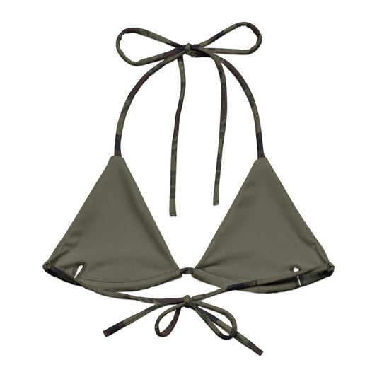 Kamysh Woodland Camo String Bikini Top back flat lay [CC-MOCKUP:flat-back]