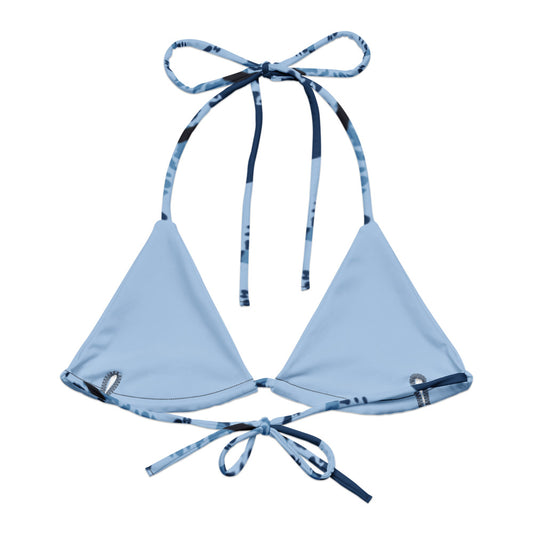 Kamysh Blue Camo String Bikini Top back flat lay [CC-MOCKUP:flat-back]