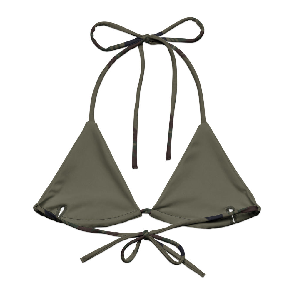 Kamysh Woodland Camo String Bikini Top back flat lay [CC-MOCKUP:flat-back]