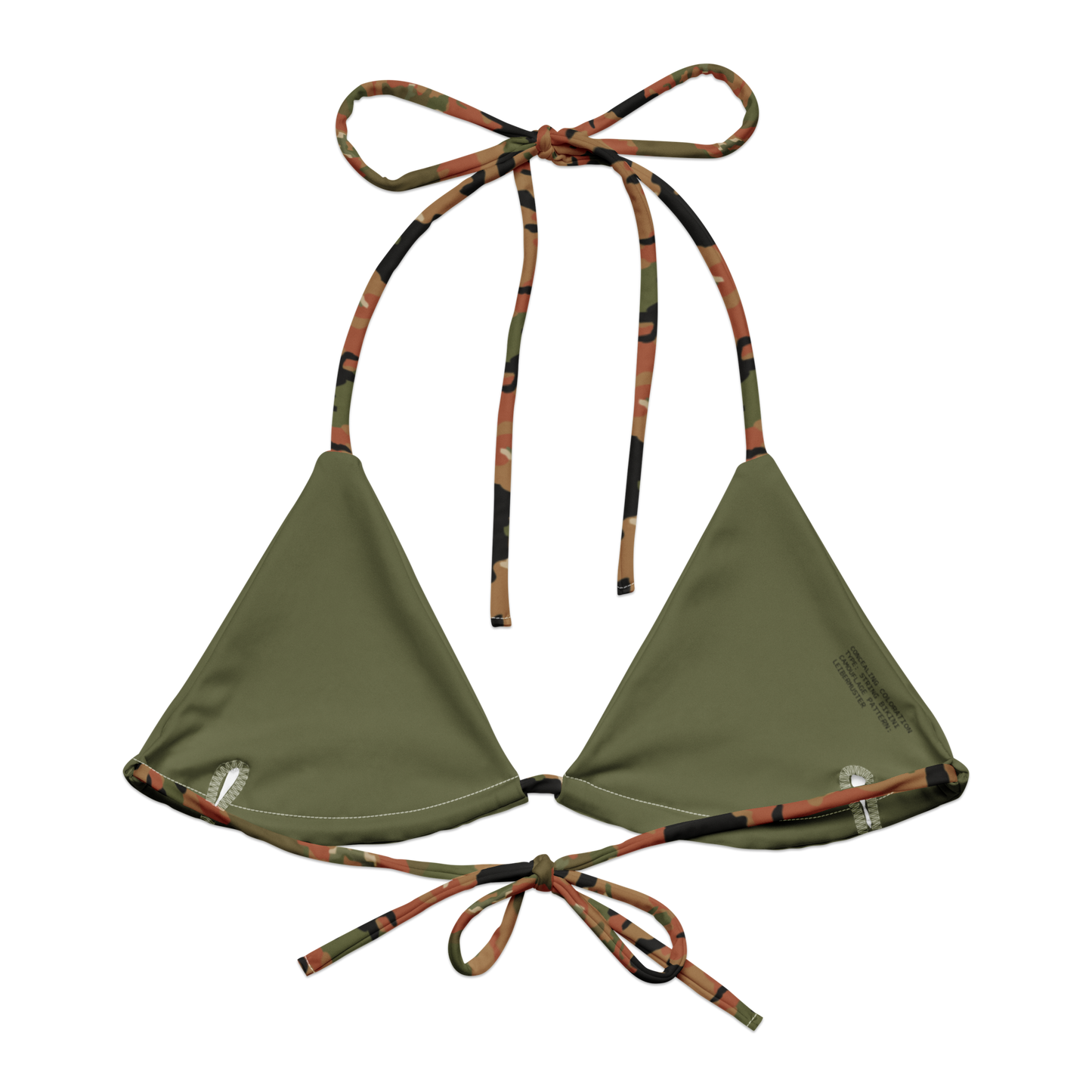 Leibermuster Camo String Bikini Top