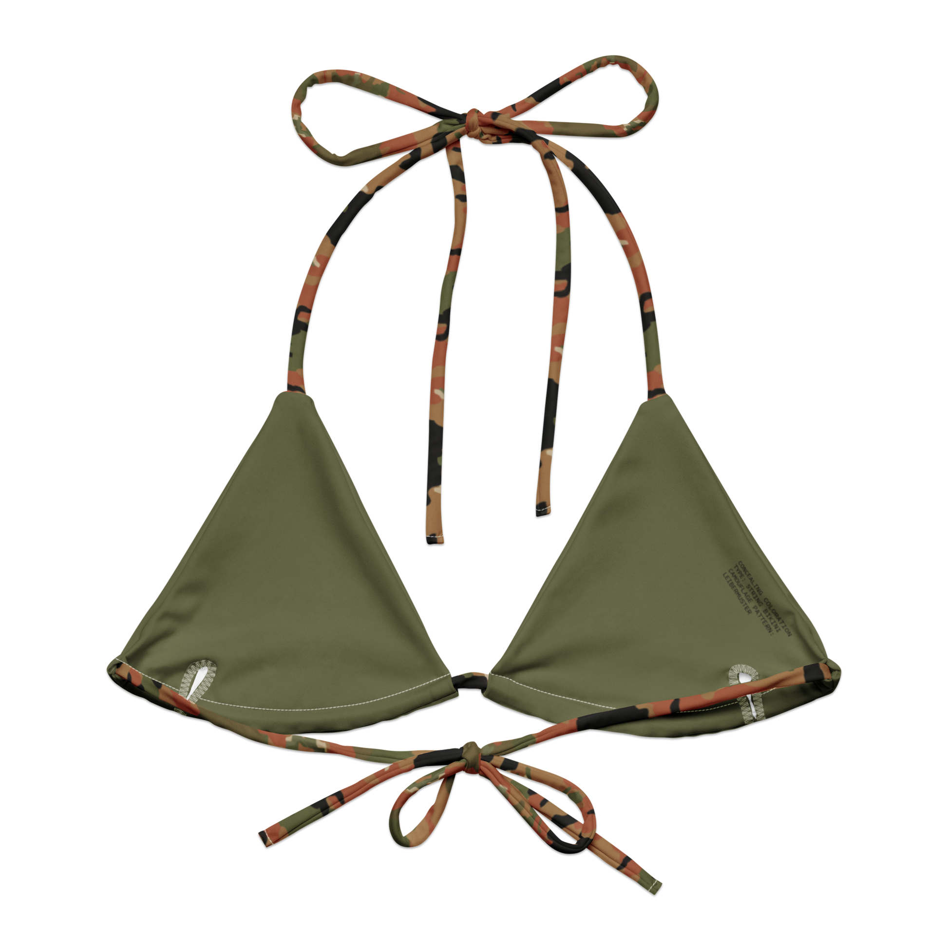 Leibermuster Camo String Bikini Top