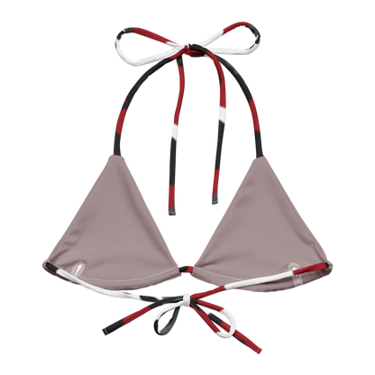 Red Urban Camo String Bikini Top _ Concealing Coloration