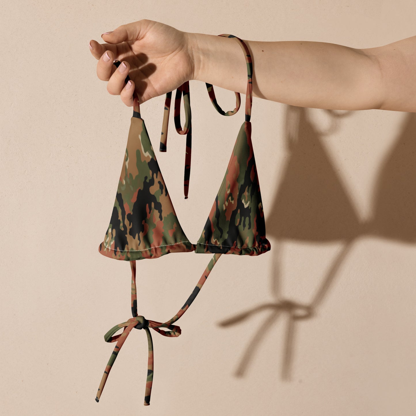 Leibermuster Camo String Bikini Top