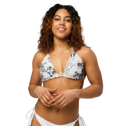 Blindtech Snow Camo String Bikini Top - front mockup