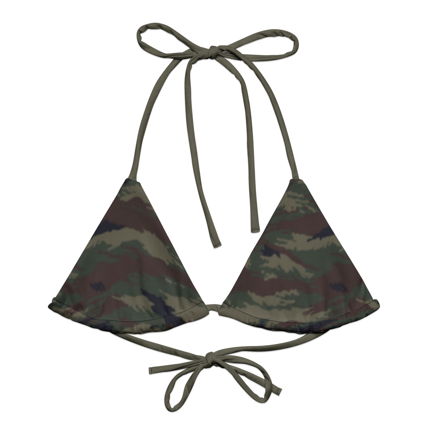 Kamysh Woodland Camo String Bikini Top _ Concealing Coloration