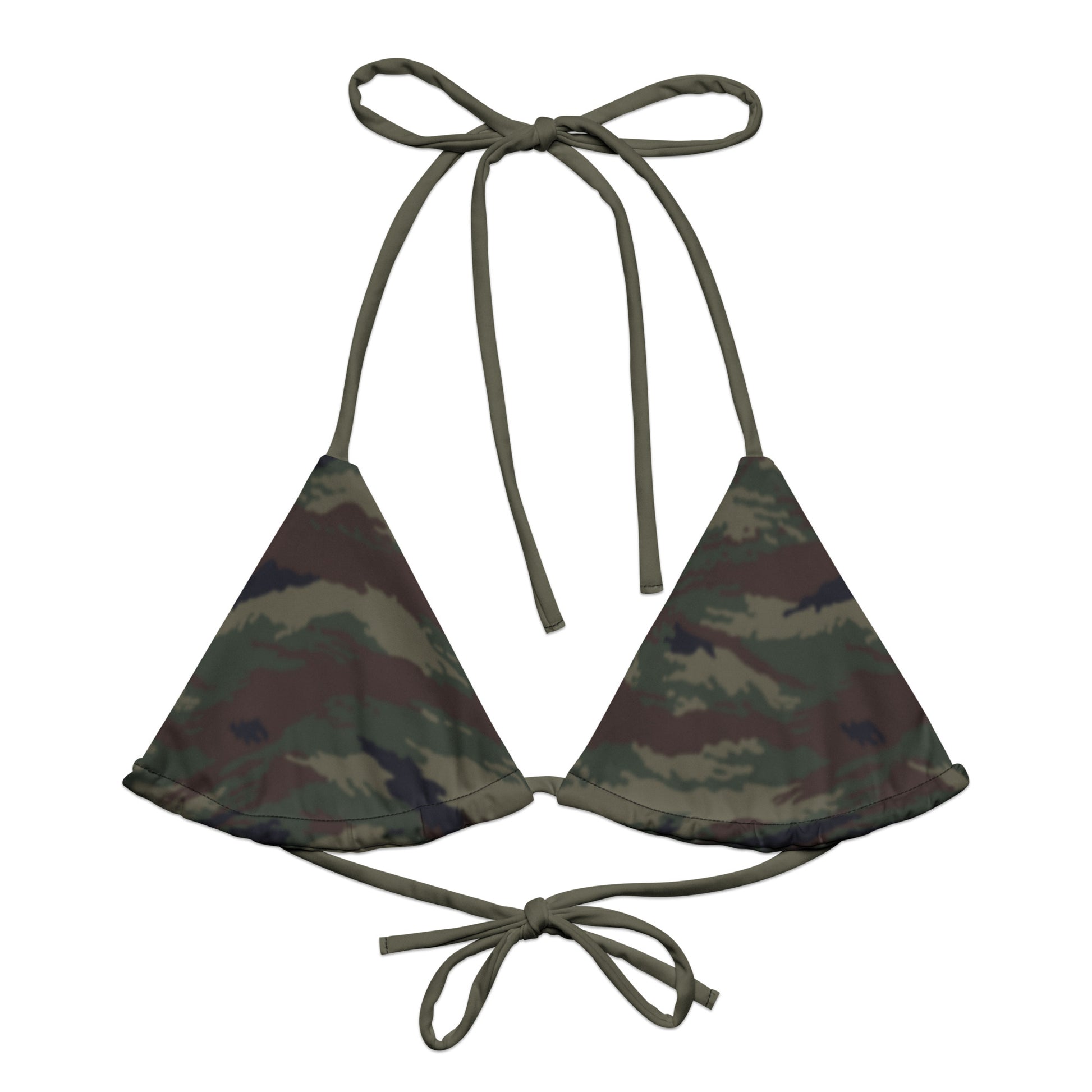 Kamysh Woodland Camo String Bikini Top _ Concealing Coloration