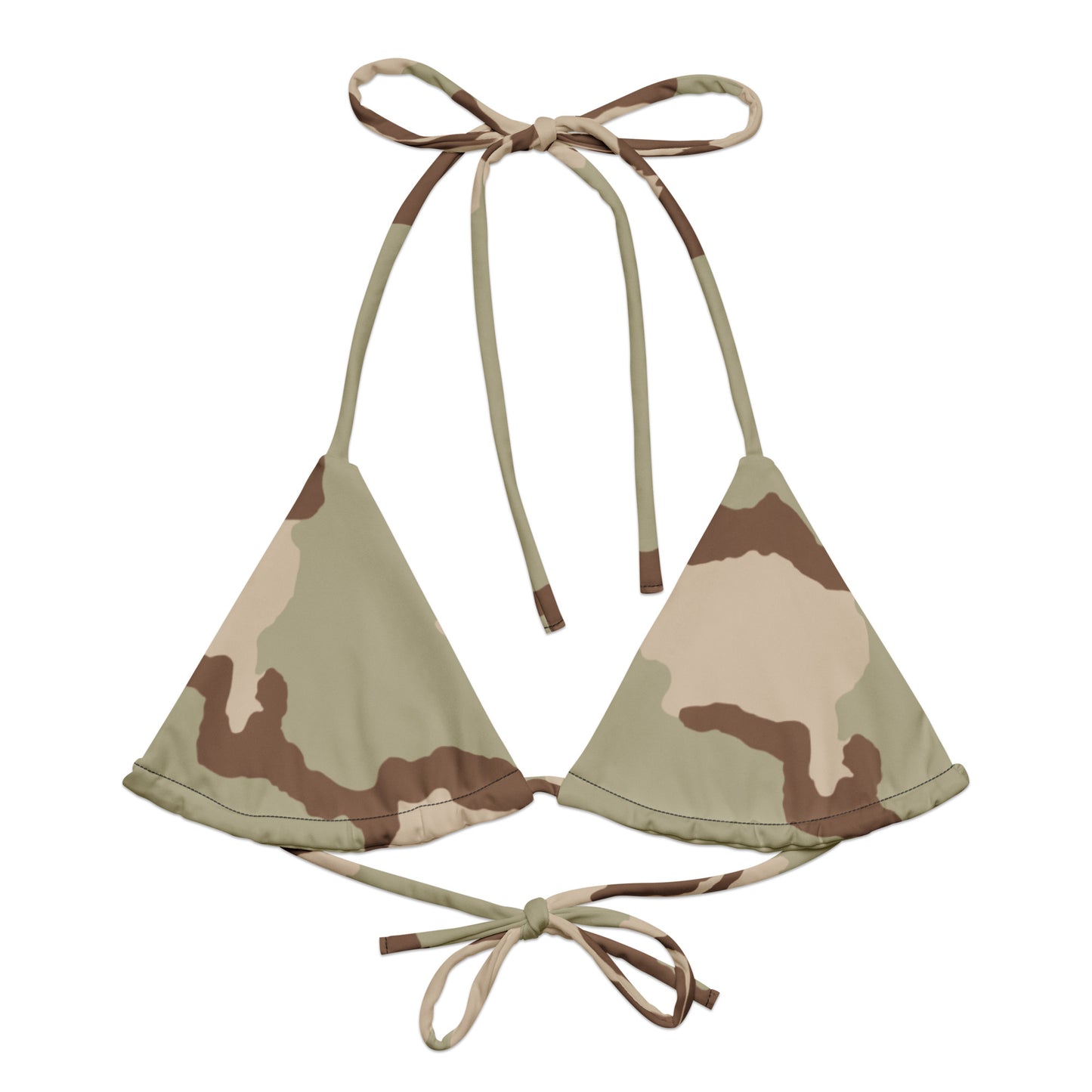 All-over print recycled string bikini top _ Concealing Coloration