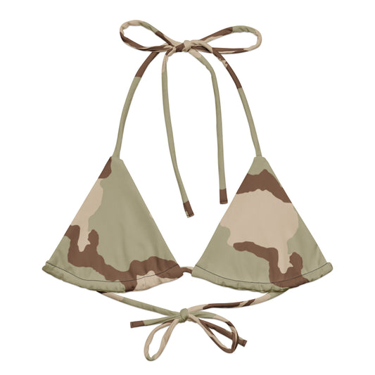 All-over print recycled string bikini top _ Concealing Coloration