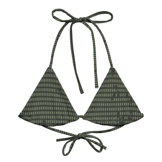 Desert Night Camo String Bikini Top front flat lay [CC-MOCKUP:flat-front]