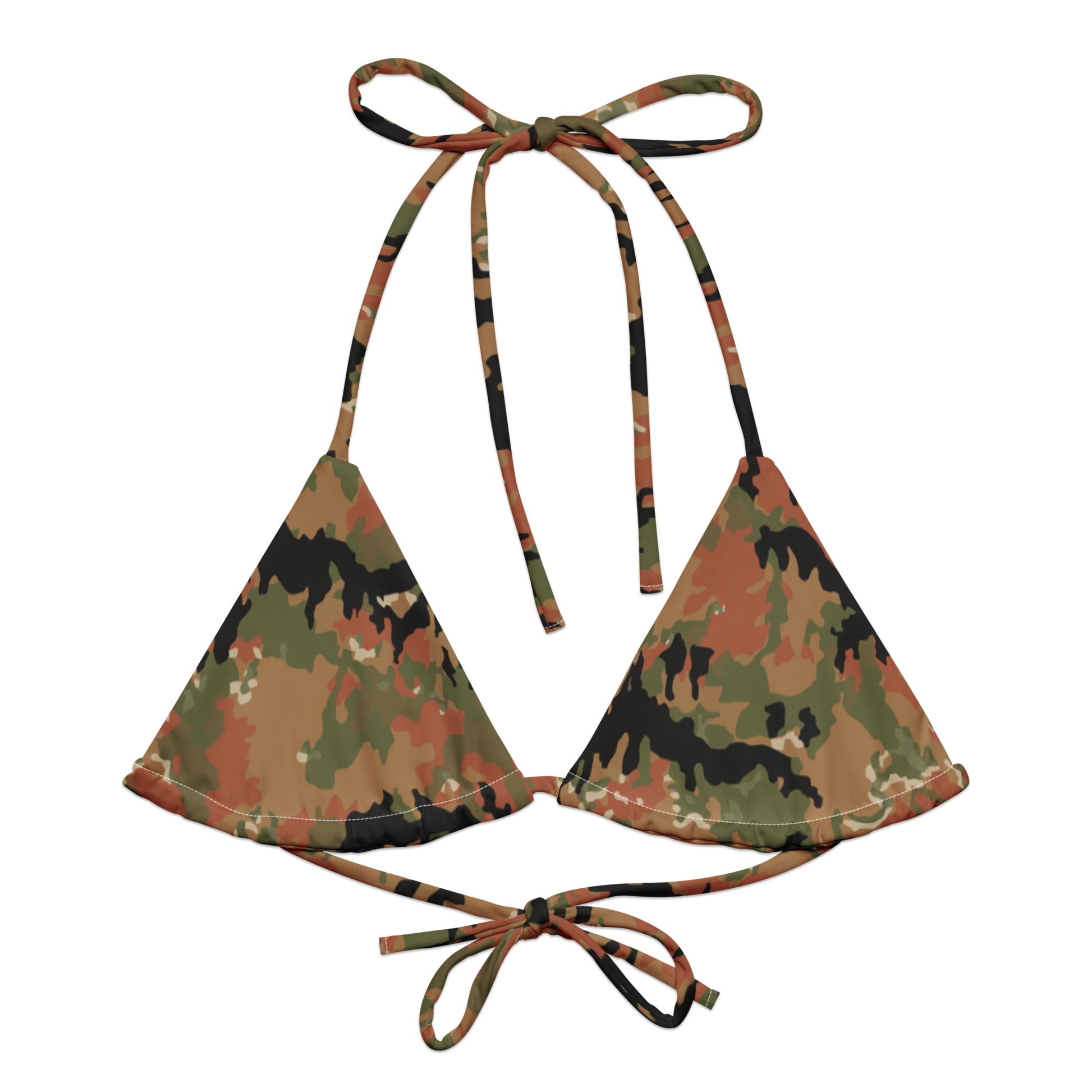 Leibermuster Camo String Bikini Top