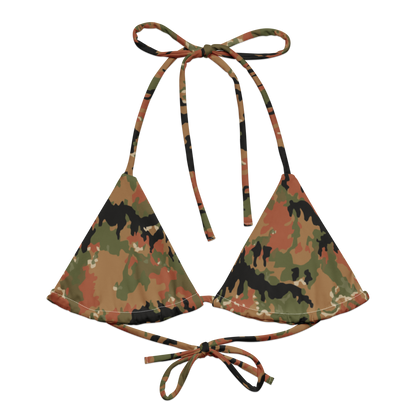 Leibermuster Camo String Bikini Top