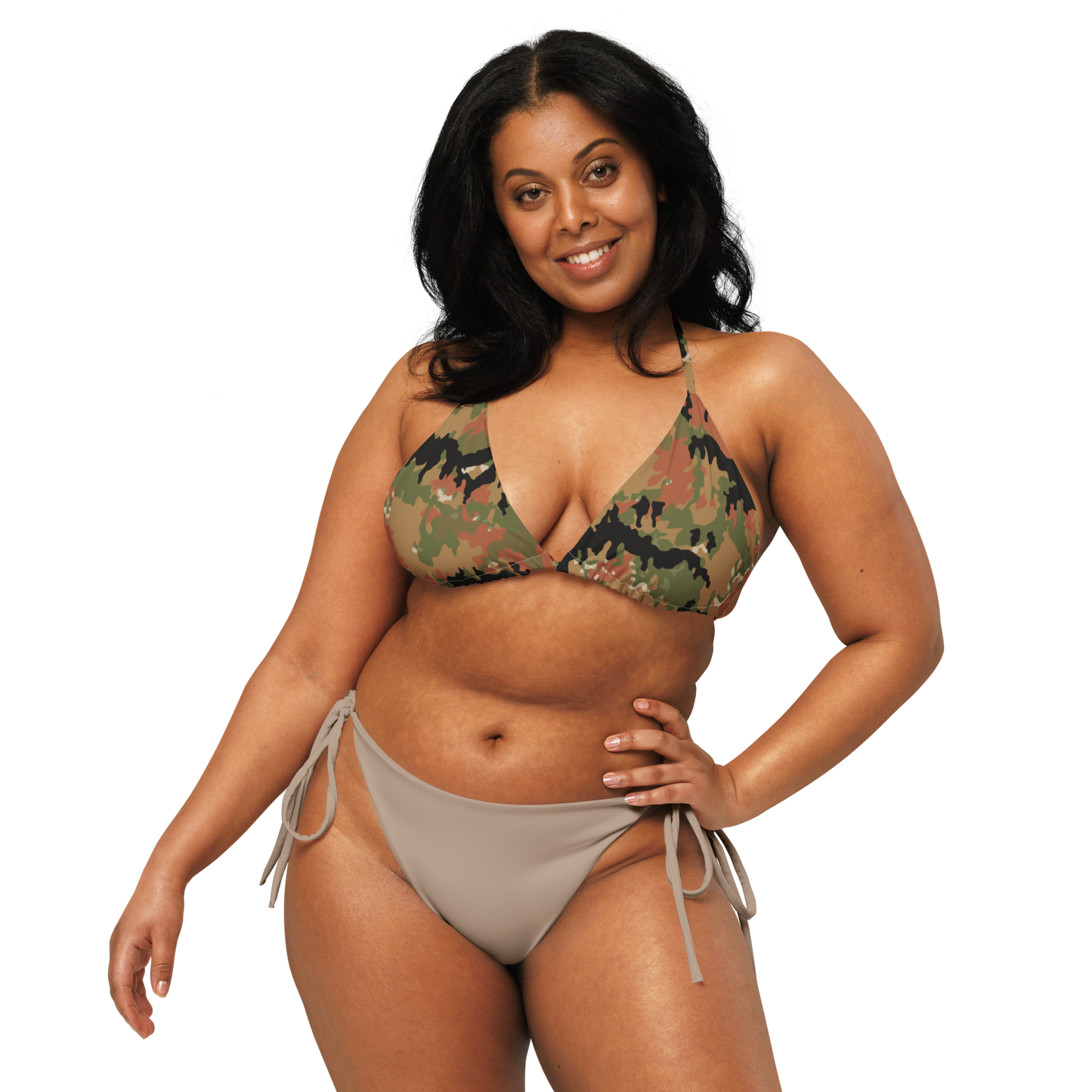 Leibermuster Camo String Bikini Top