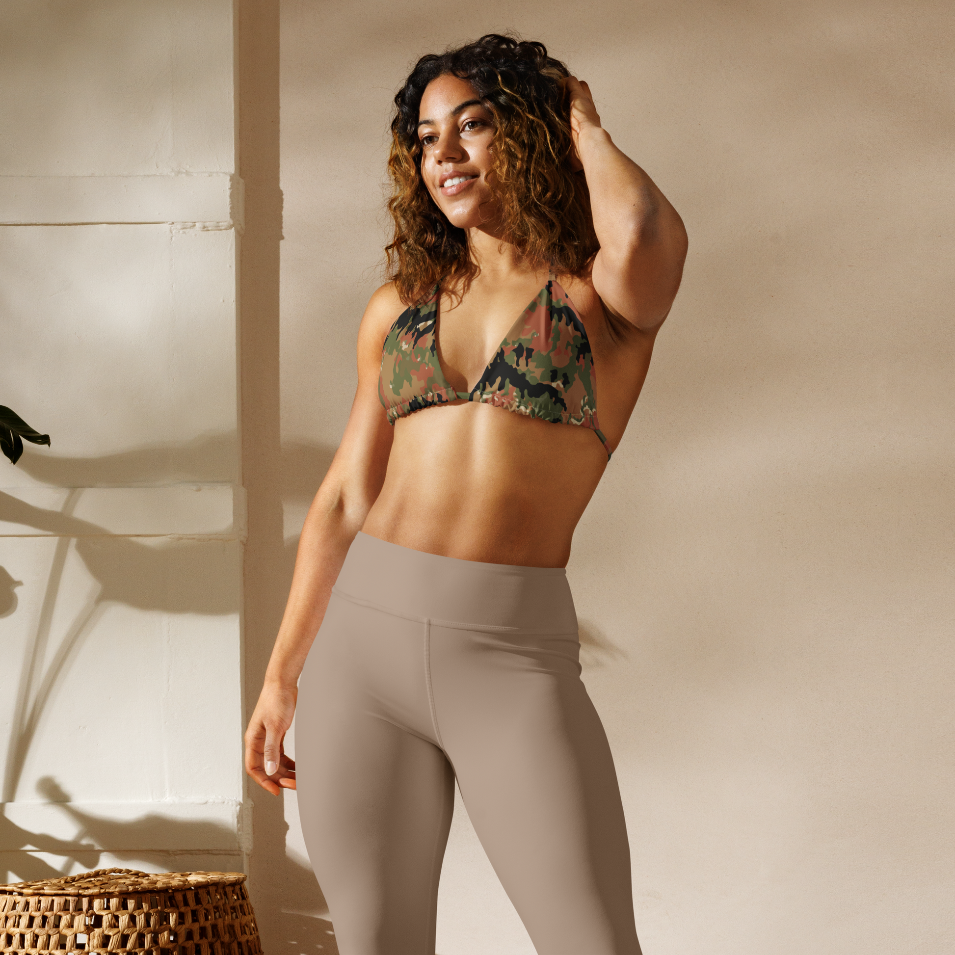 Leibermuster Camo String Bikini Top