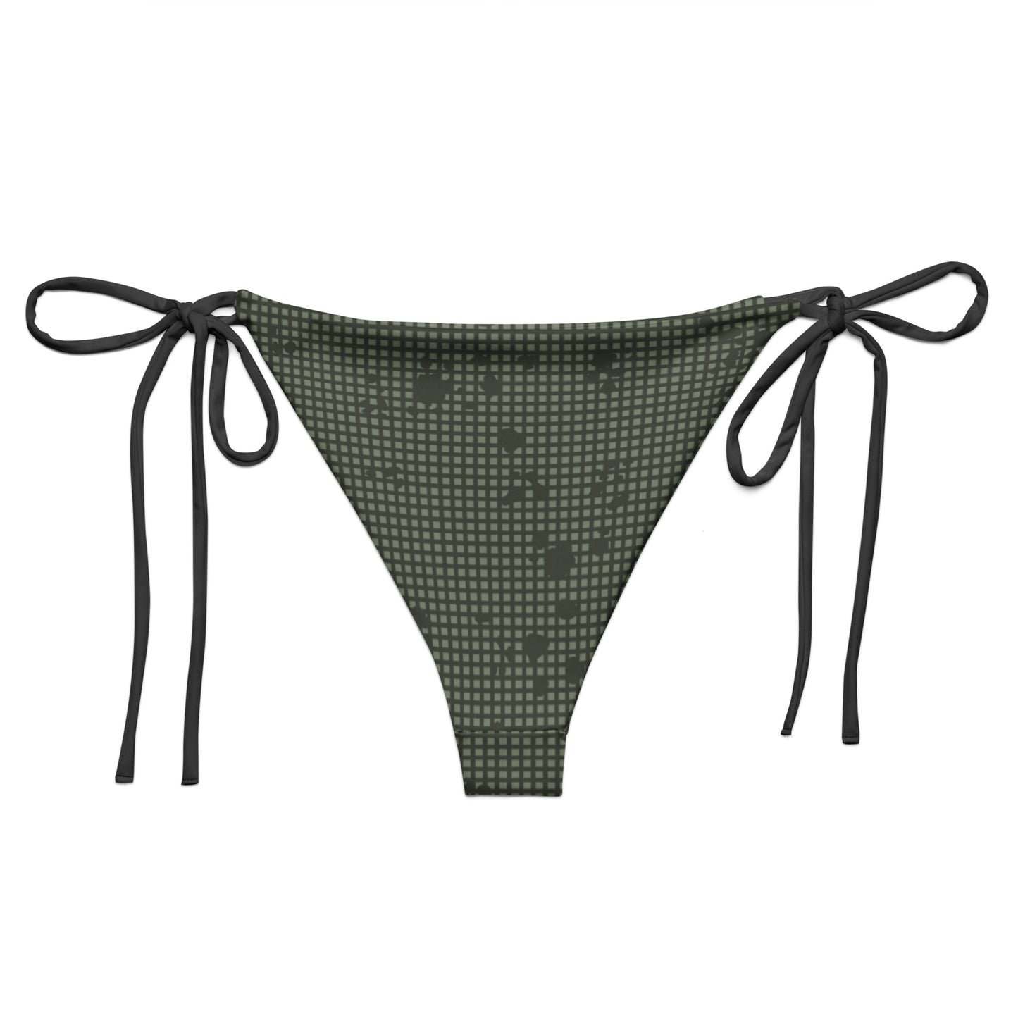 Desert Night Camo String Bikini Bottom - back flat