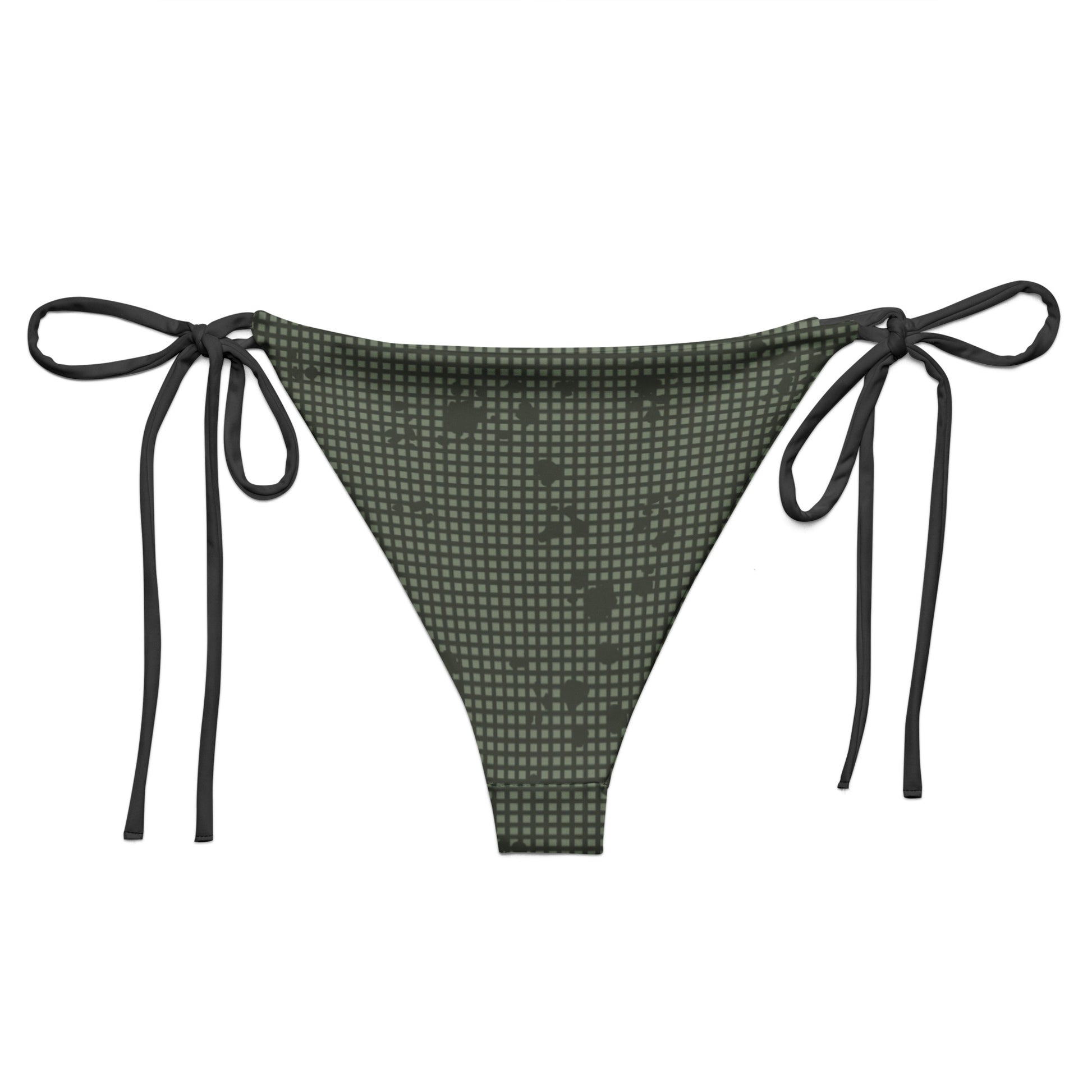 Desert Night Camo String Bikini Bottom - back flat