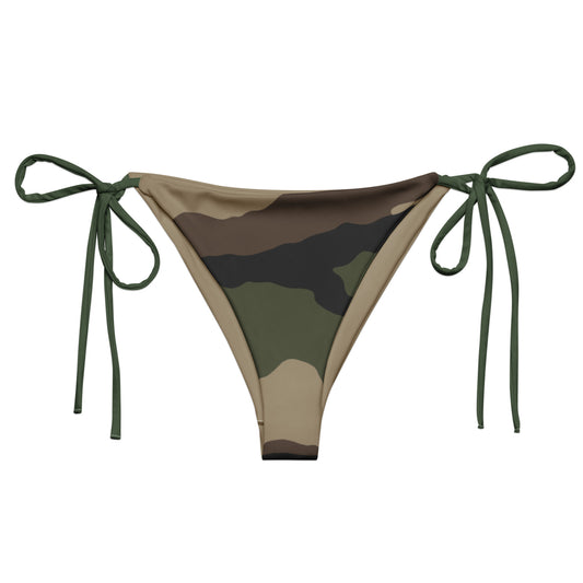 Centre-Europe Camo String Bikini Bottom - flat / detail