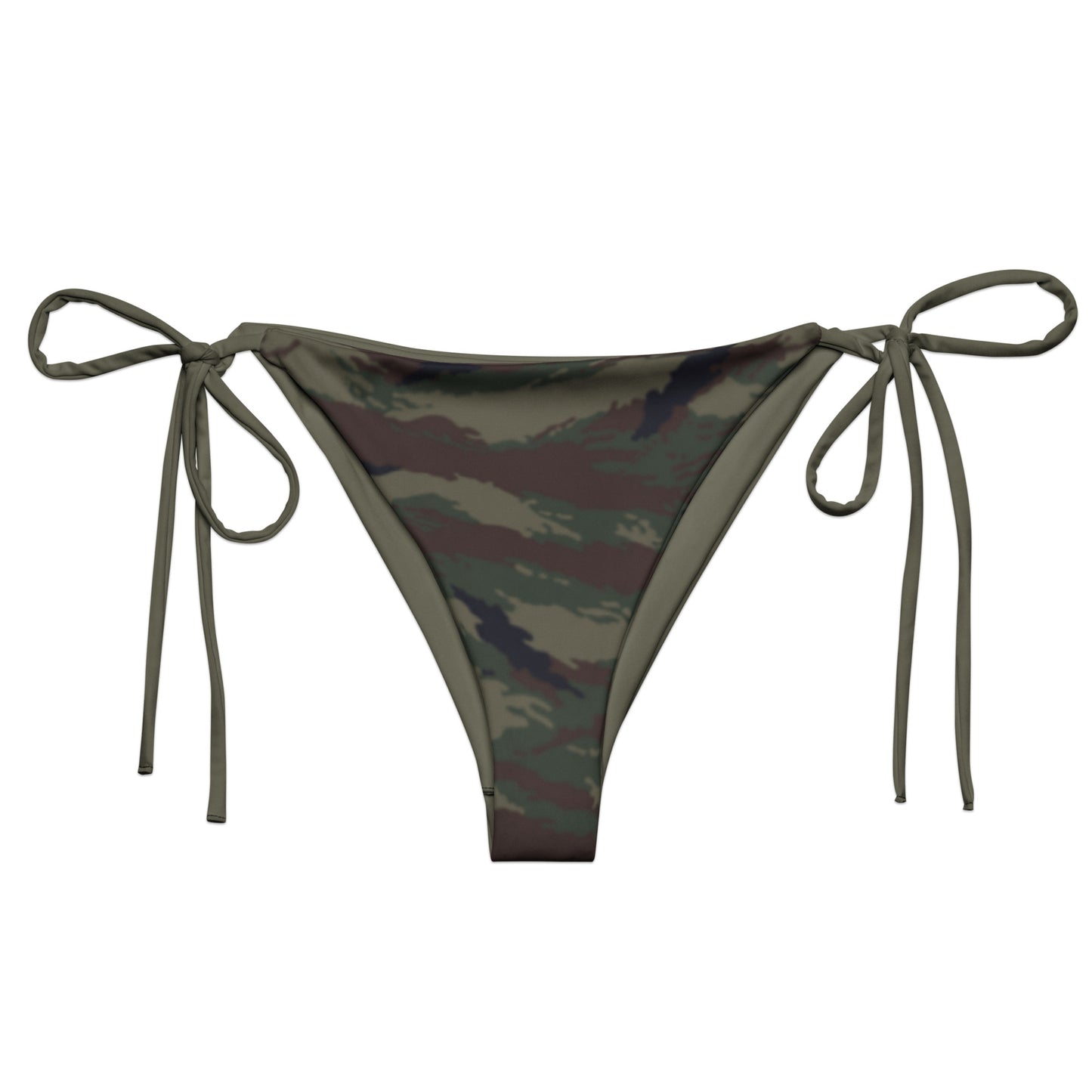 Kamysh Woodland Camo String Bikini Bottom - front flat