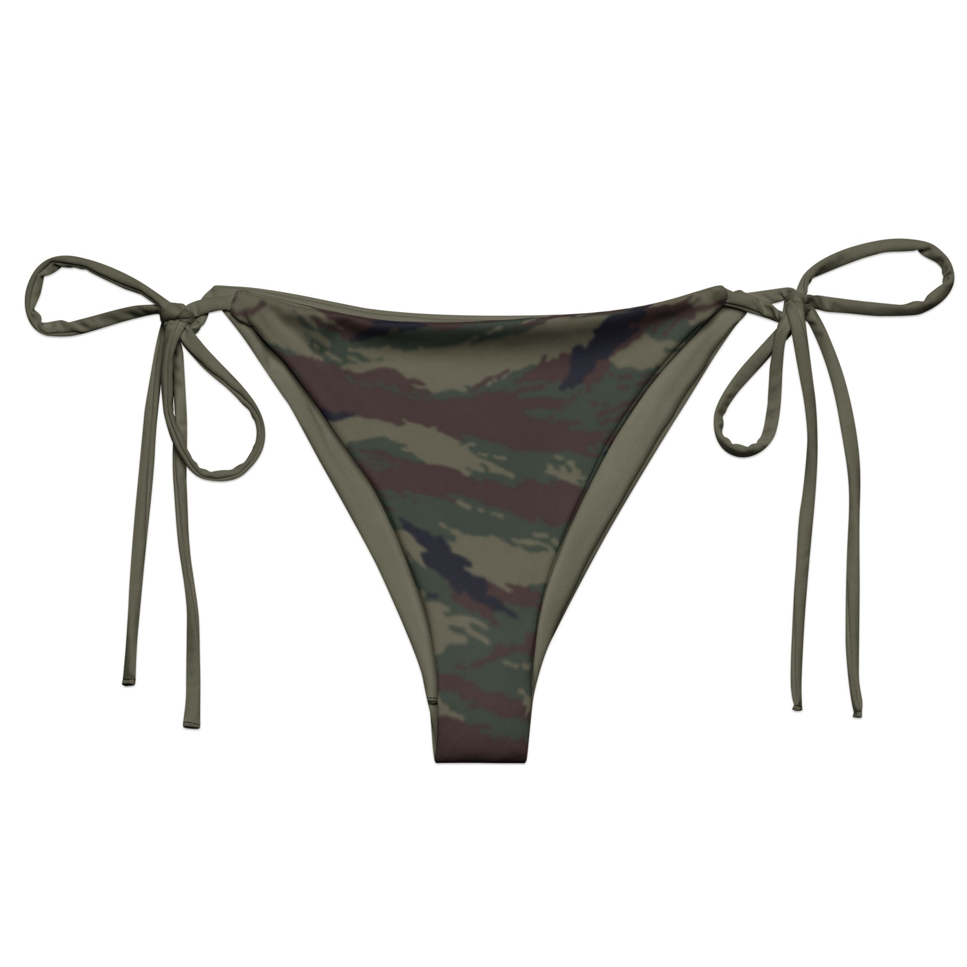 Kamysh Woodland Camo String Bikini Bottom - front flat