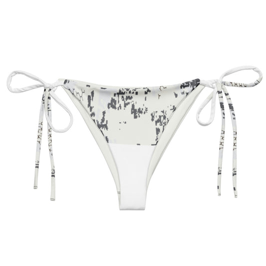 BlindTech Snow Camo String Bikini Bottom front flat lay [CC-MOCKUP:flat-front]