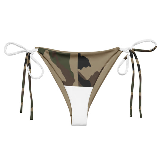 Centre-Europe Camo String Bikini Bottom front flat lay [CC-MOCKUP:flat-front]