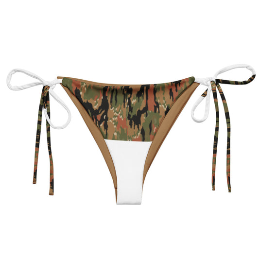 Leibermuster Camo String Bikini Bottom front flat lay [CC-MOCKUP:flat-front]