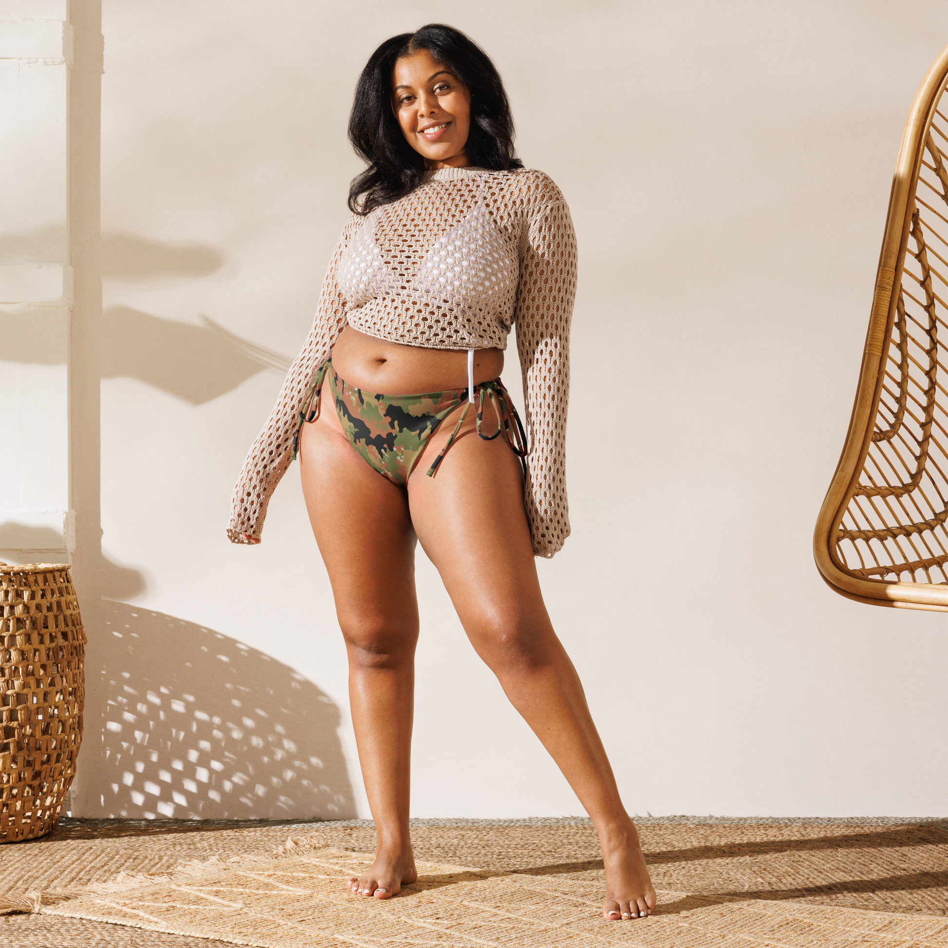 Leibermuster Camo String Bikini Bottom