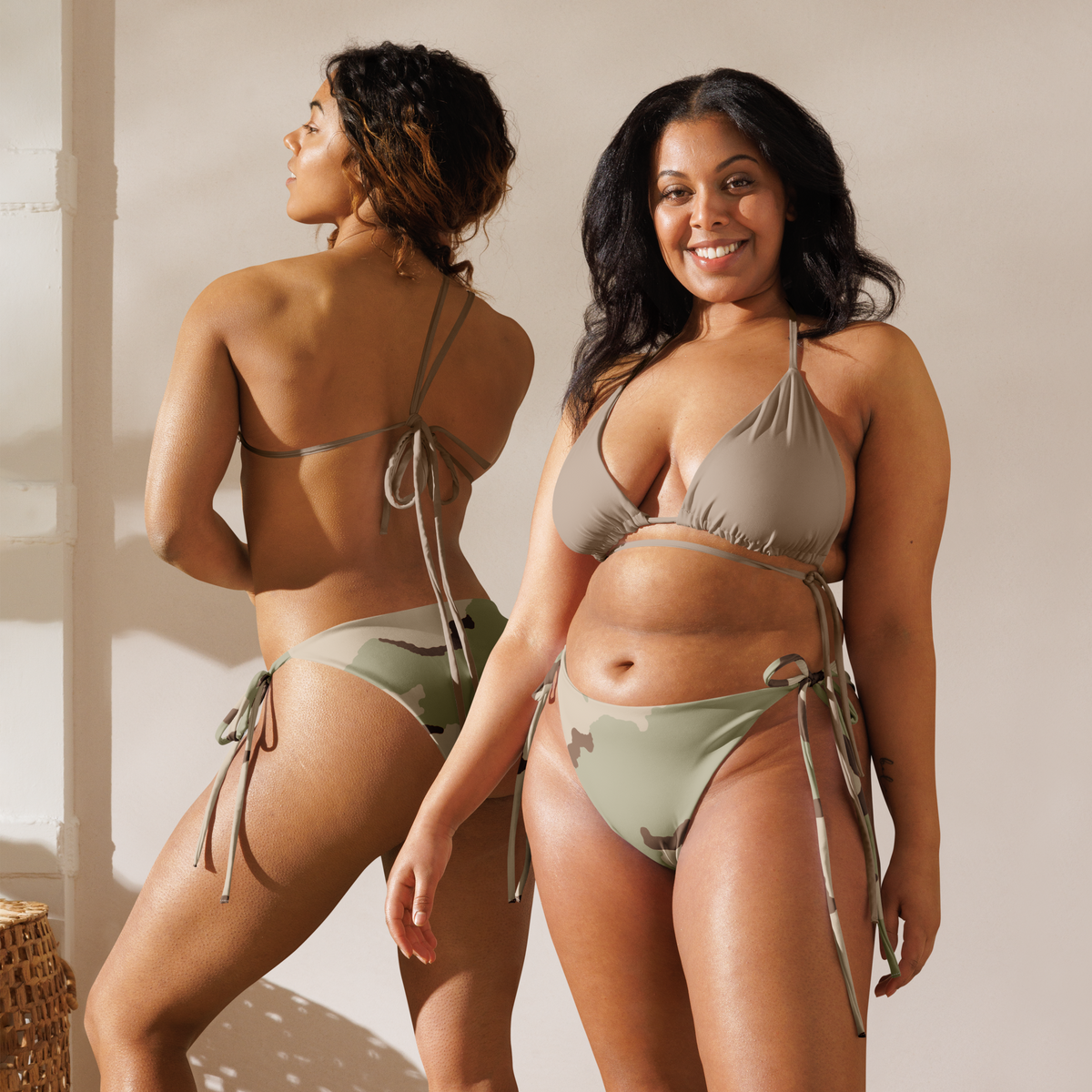 Three-Color Desert Camo String Bikini Bottom