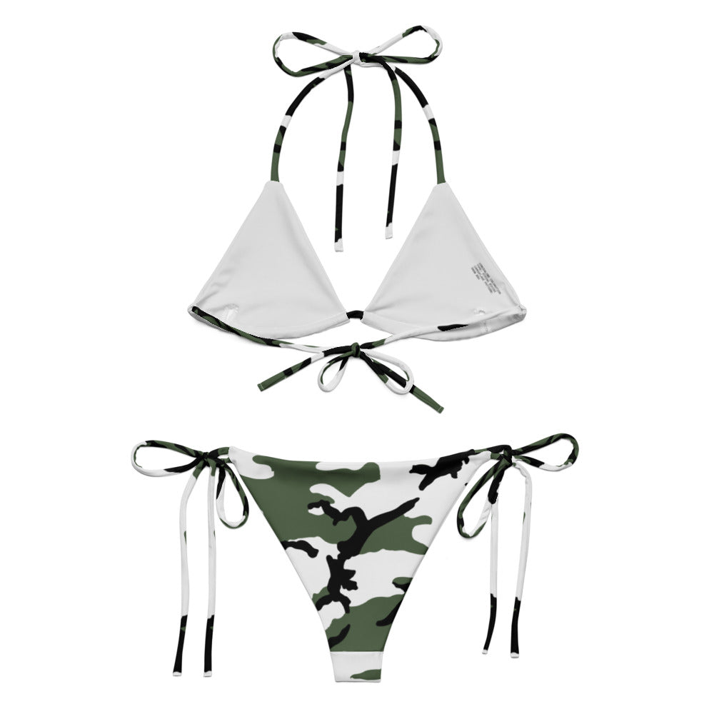 Snow BDU Camo String Bikini Set back view