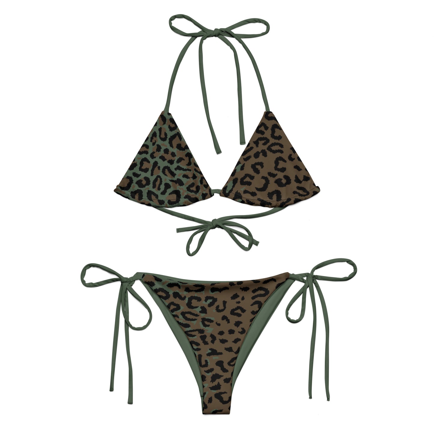 Leopard Spot Camo String Bikini Set