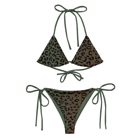 Leopard Spot Camo String Bikini Set