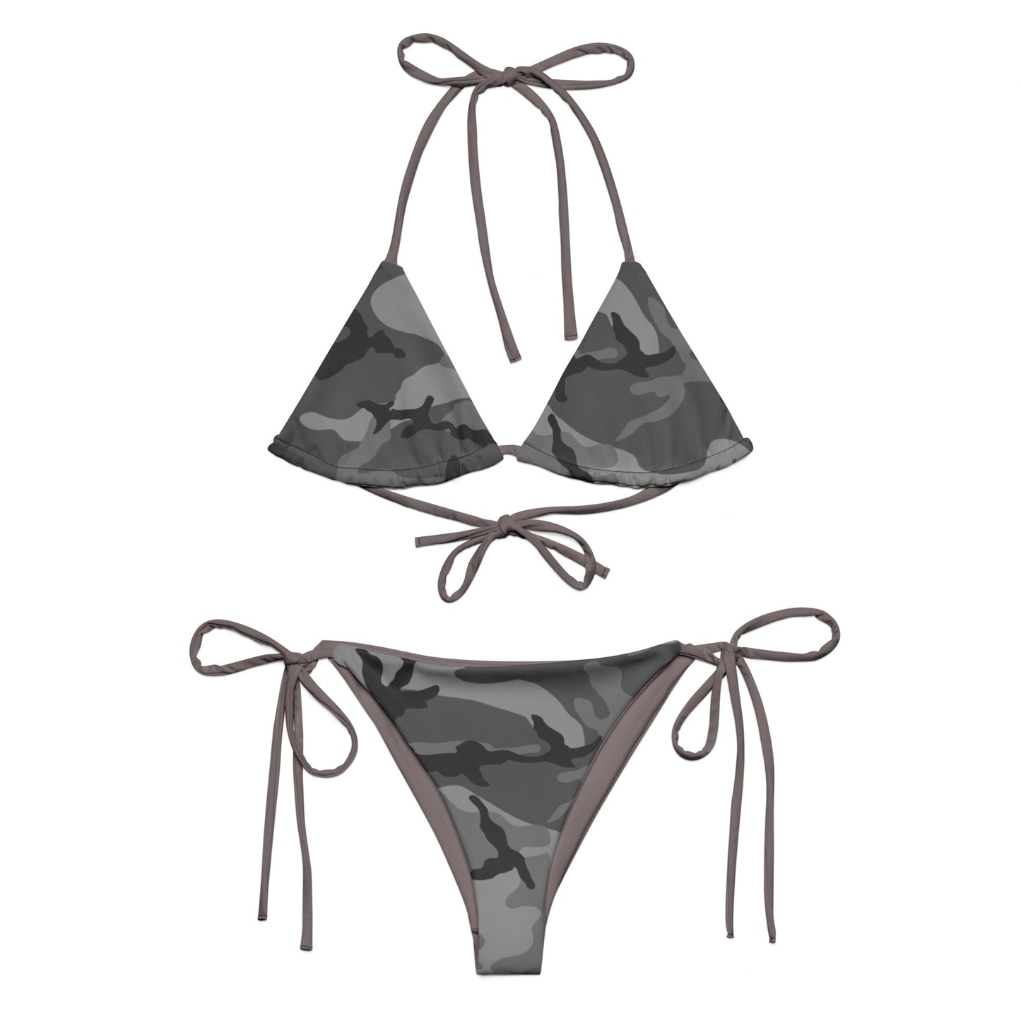 M81 Urban Camo String Bikini Set (Gray-Dominant)