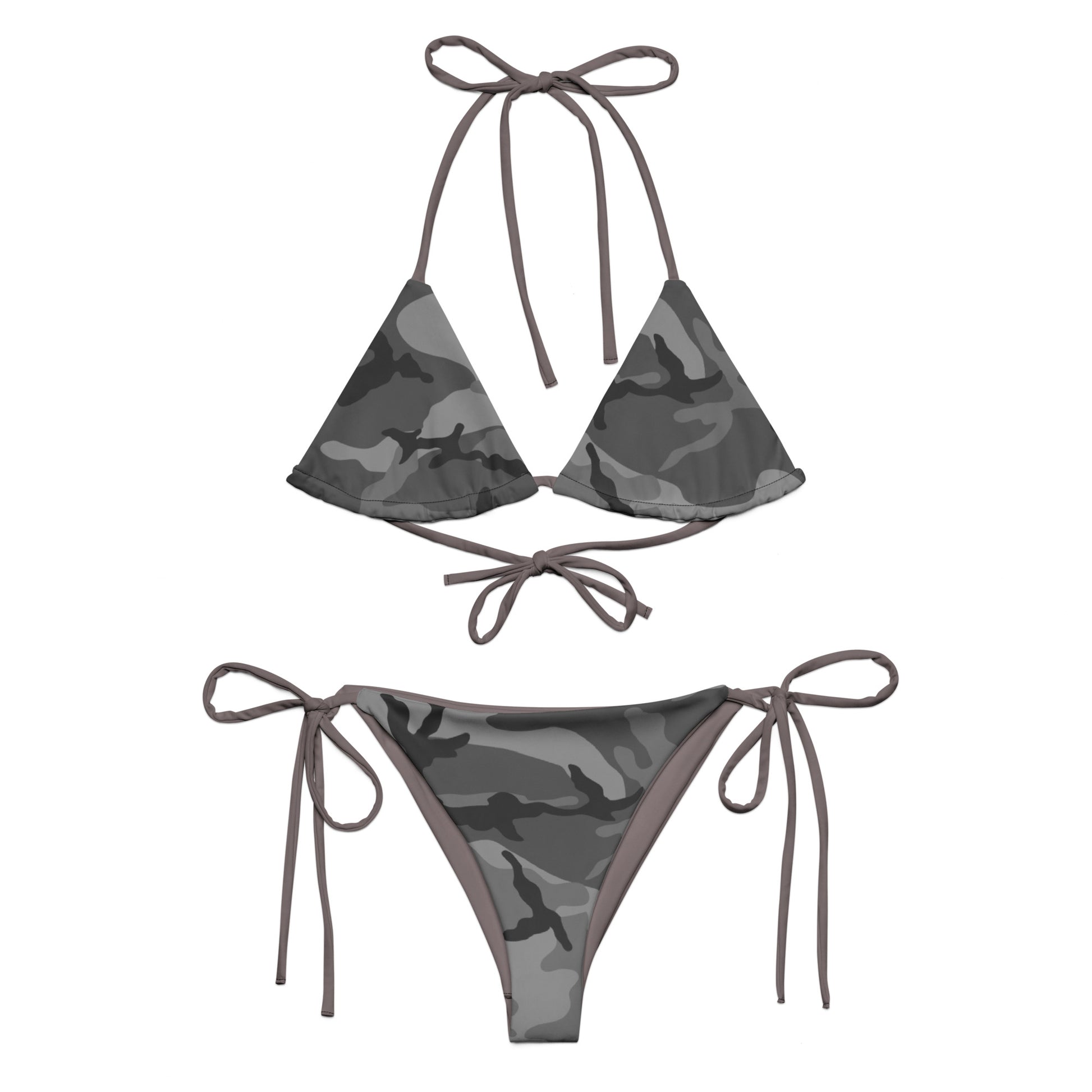 M81 Urban Camo String Bikini Set (Gray-Dominant)