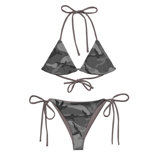 M81 Urban Camo String Bikini Set (Gray-Dominant)