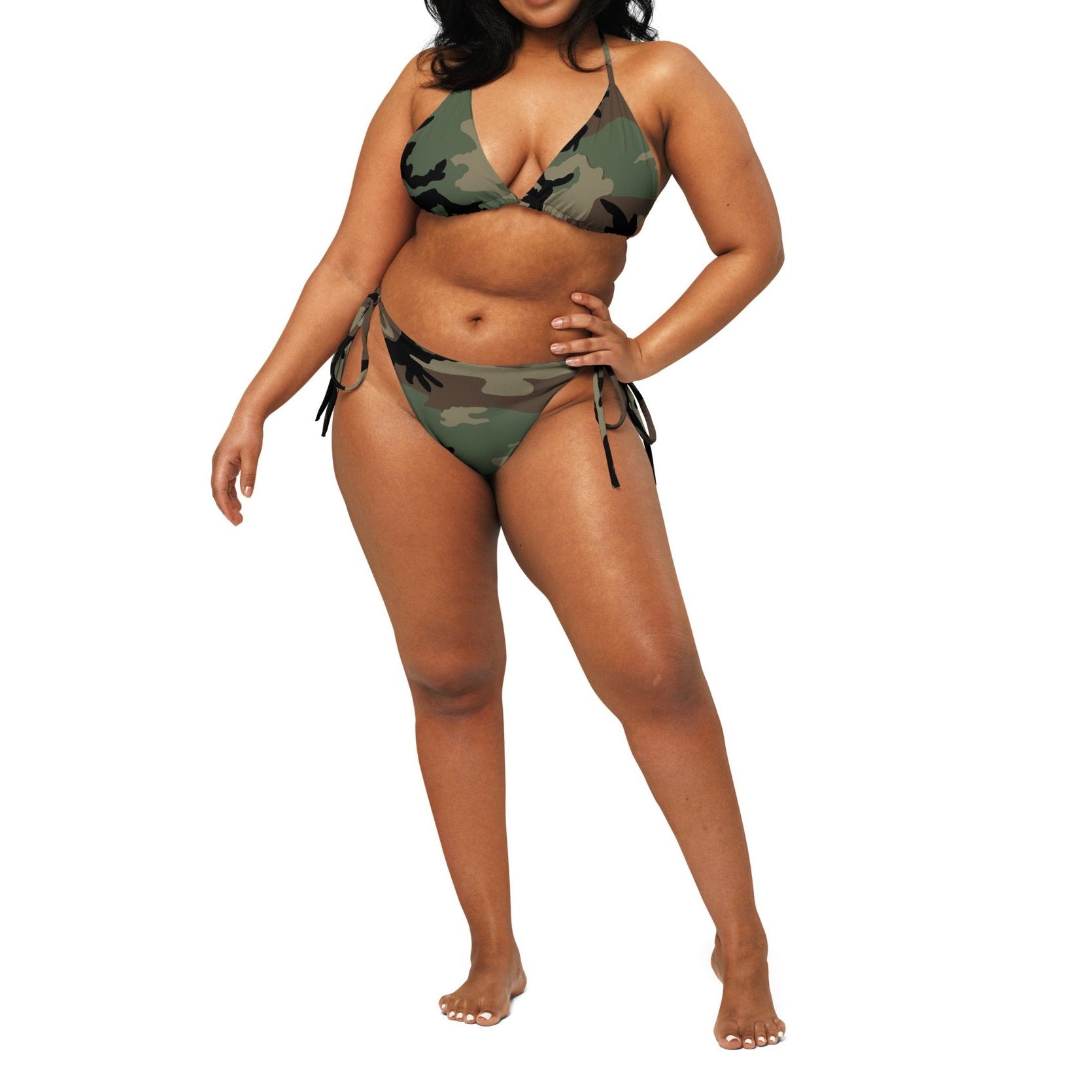 M81 Woodland Camo String Bikini Set