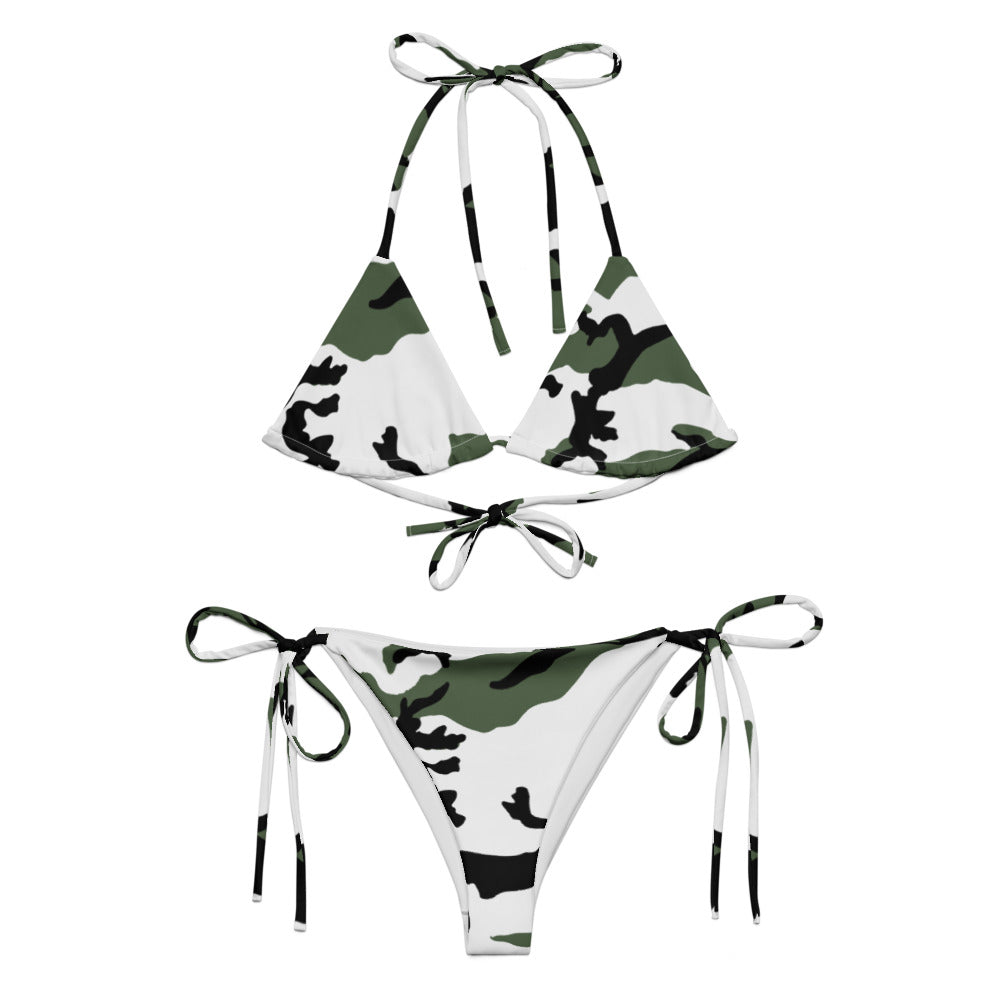 Snow BDU Camo String Bikini Set front view
