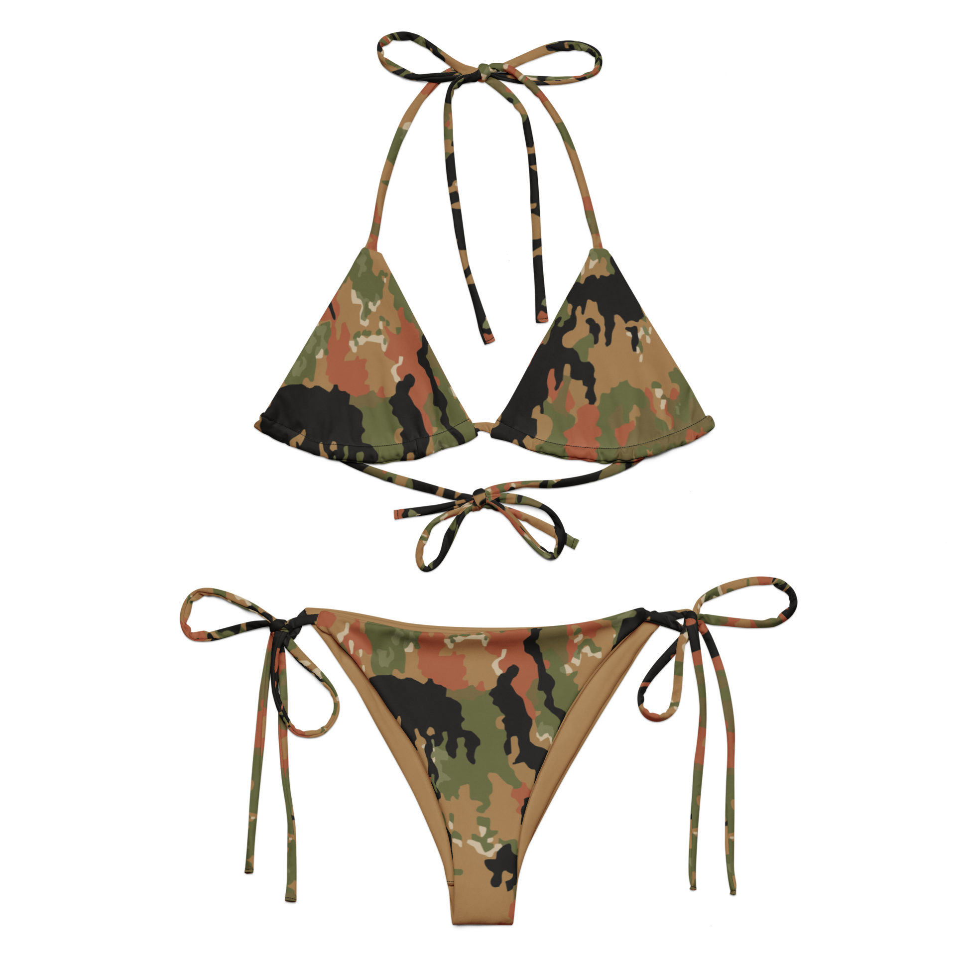 Leibermuster Camo String Bikini Set