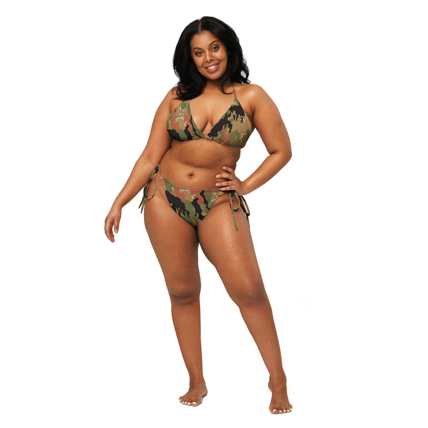 Leibermuster Camo String Bikini Set