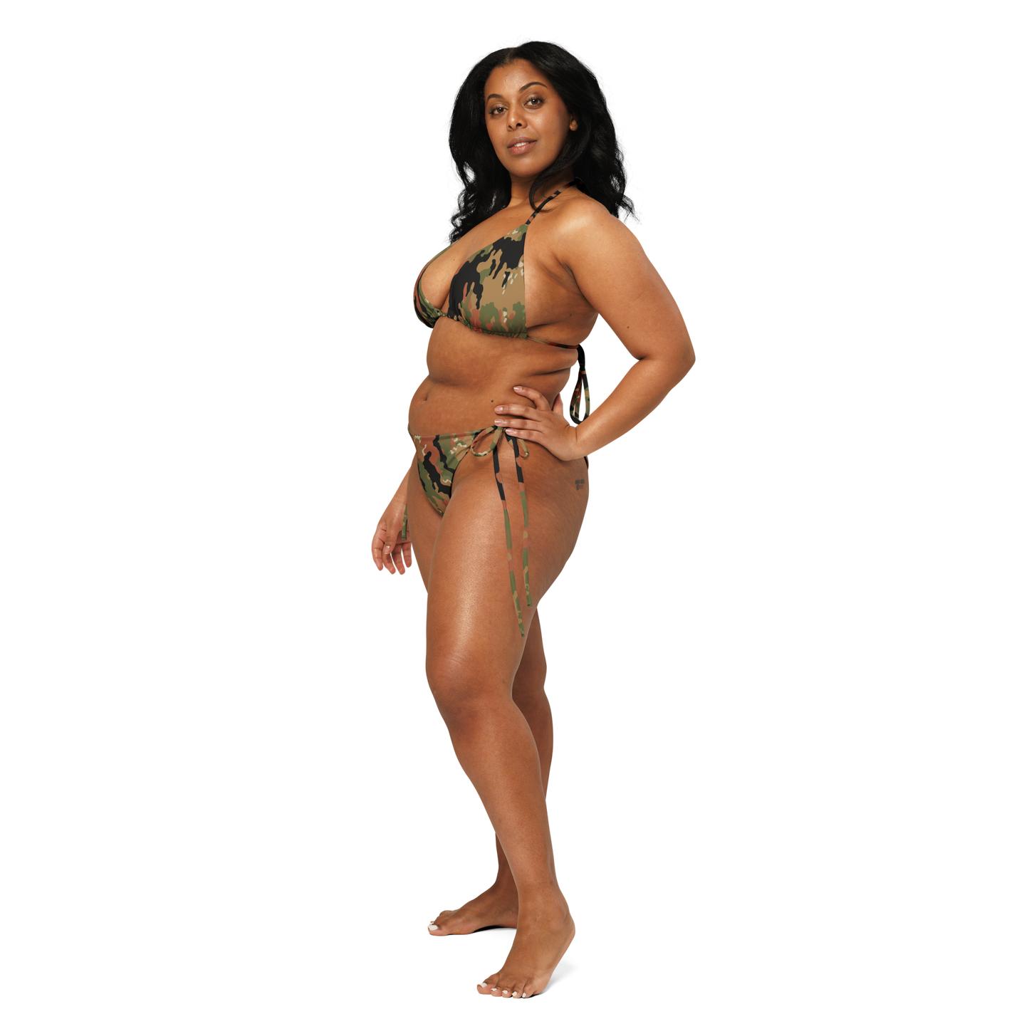 Leibermuster Camo String Bikini Set