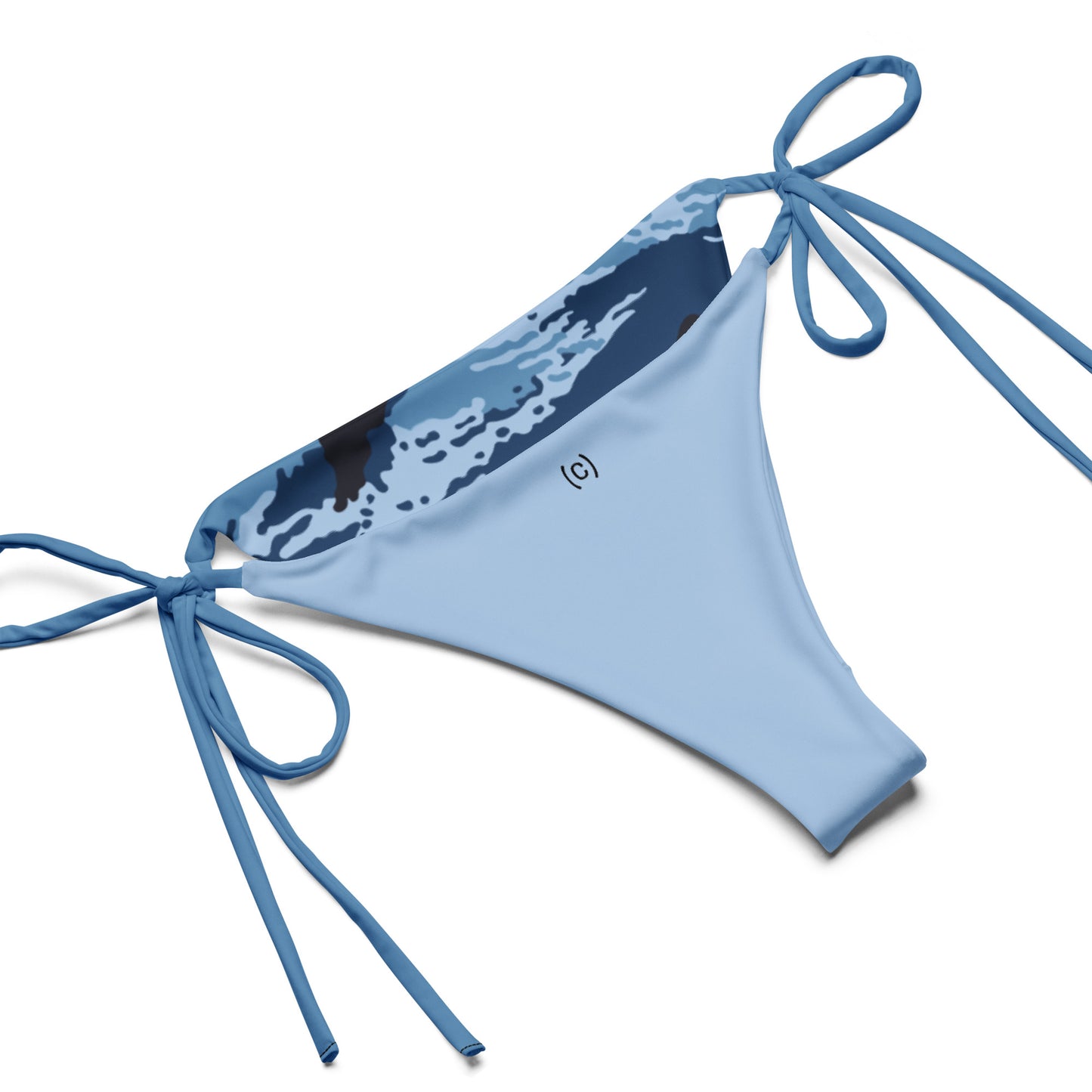 Kamysh Blue Camo String Bikini Set