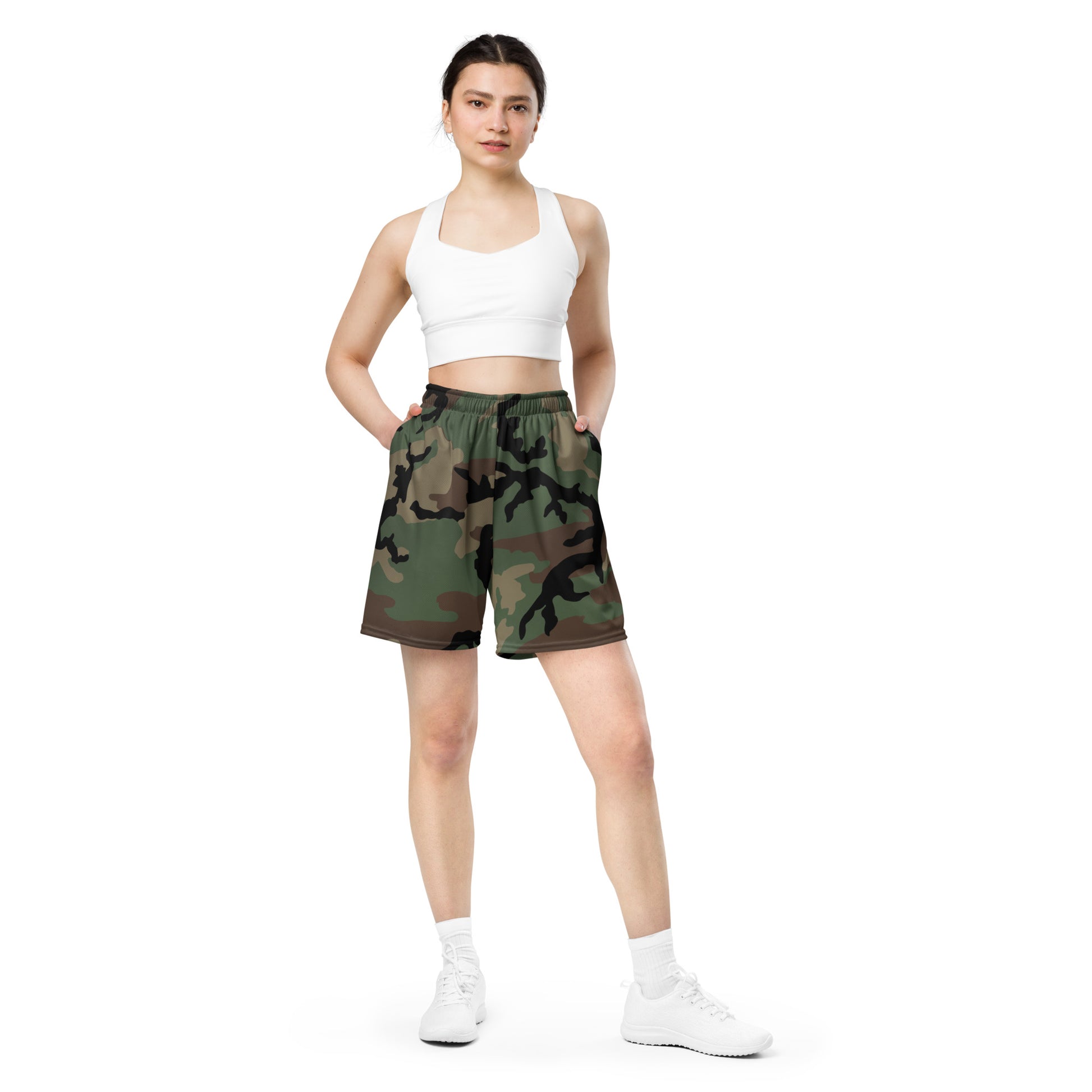 M81 Woodland Camo Basketball Shorts